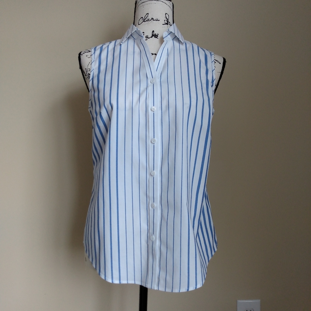 Talbots NWT striped sleeveless top size 2